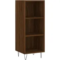 vidaXL Dressoir 34,5x32,5x90 cm bewerkt hout bruin eikenkleur