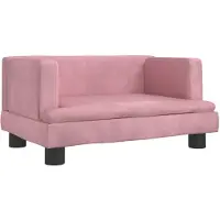 vidaXL Hondenmand 60x40x30 cm fluweel roze