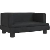 vidaXL Hondenmand 60x40x30 cm fluweel zwart