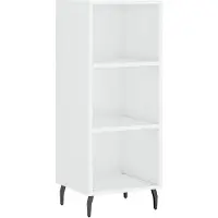 vidaXL Dressoir 34,5x32,5x90 cm bewerkt hout hoogglans wit