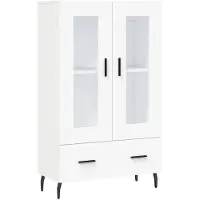 vidaXL Hoge kast 69,5x31x115 cm bewerkt hout wit