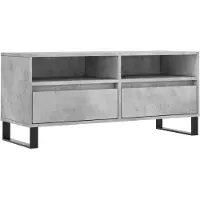 vidaXL Tv-meubel 100x34,5x44,5 cm bewerkt hout betongrijs