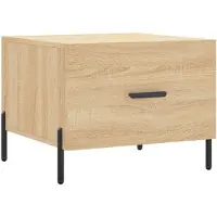 vidaXL Salontafel 50x50x35 cm bewerkt hout sonoma eikenkleurig