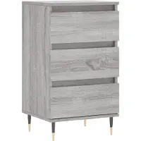 vidaXL Dressoir 40x35x70 cm bewerkt hout grijs sonoma