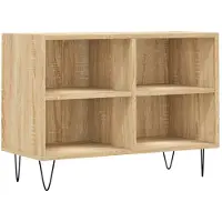 vidaXL Tv-meubel 69,5x30x50 cm bewerkt hout sonoma eikenkleurig