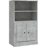 vidaXL Hoge kast 60x35,5x103,5 cm bewerkt hout betongrijs