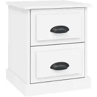 vidaXL Nachtkastje 39x39x47,5 cm bewerkt hout wit