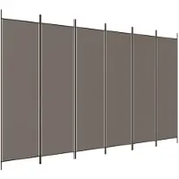 vidaXL Kamerscherm met 6 panelen 300x220 cm stof antracietkleurig