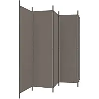 vidaXL Kamerscherm met 5 panelen 250x200 cm stof antracietkleurig