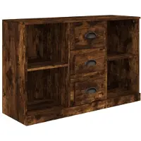 vidaXL Dressoir 104,5x35,5x67,5 cm bewerkt hout gerookt eikenkleurig
