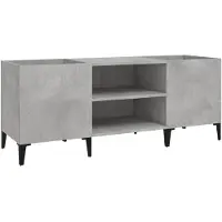 vidaXL Platenkast 121x38x48 cm bewerkt hout betongrijs