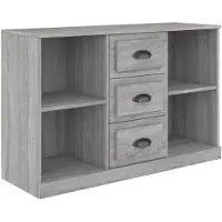 vidaXL Dressoir 104,5x35,5x67,5 cm bewerkt hout sonoma grijs