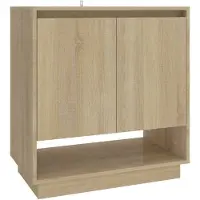 vidaXL Dressoir 70x41x75 cm bewerkt hout sonoma eikenkleurig