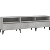 vidaXL Tv-meubel 150x30x44,5 cm bewerkt hout betongrijs