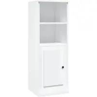 vidaXL Hoge kast 36x35,5x103,5 cm bewerkt hout hoogglans wit