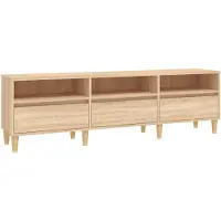 vidaXL Tv-meubel 150x30x44,5 cm bewerkt hout sonoma eikenkleurig