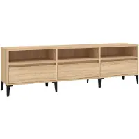 vidaXL Tv-meubel 150x30x44,5 cm bewerkt hout sonoma eikenkleurig