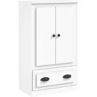vidaXL Hoge kast 60x35,5x103,5 cm bewerkt hout wit