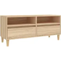 Super Merchant Tv-meubel 100x34,5x44,5 cm bewerkt hout sonoma eikenkleurig