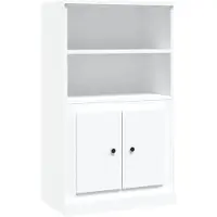 vidaXL Hoge kast 60x35,5x103,5 cm bewerkt hout wit