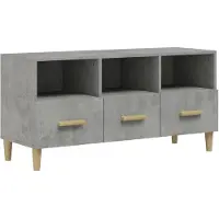 vidaXL Tv-meubel 102x36x50 cm bewerkt hout betongrijs