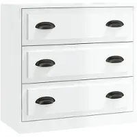vidaXL Dressoir 70x35x67,5 cm bewerkt hout hoogglans wit