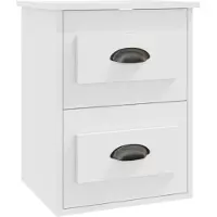 vidaXL Nachtkastje wandgemonteerd 41,5x36x53 cm wit