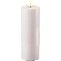 Deluxe Home Art Led kaars voor buiten 7,5 x 20 cm | Wit | 3D vlam |