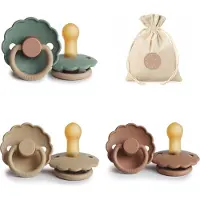 Frigg Daisy T2 - Croissant, Peach Bronze, Willow + Bolletoet speenzakje - 6-18 maanden