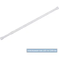 AquaVive Douchestang Rond 125-220 Cm Wit