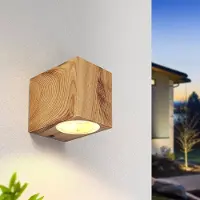 LumenXL Elegante wandlamp voor buiten in houtlook - Giulia