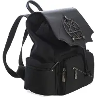 Banned - Gothic Rugtas - Moloch Pentagram - voor Vrouwen - zwart - Maat Standard