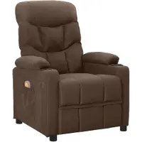 vidaXL Massagestoel stof bruin