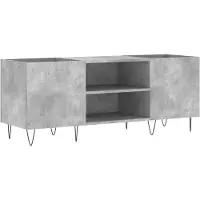 vidaXL Platenkast 121x38x48 cm bewerkt hout betongrijs