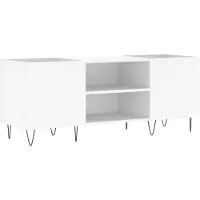 vidaXL Platenkast 121x38x48 cm bewerkt hout wit