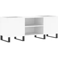 vidaXL Platenkast 121x38x48 cm bewerkt hout wit