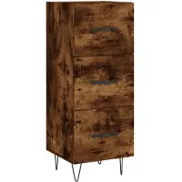 vidaXL Dressoir 34,5x34x90 cm bewerkt hout gerookt eiken