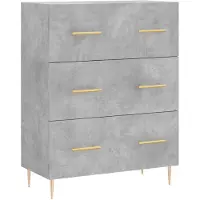 vidaXL Dressoir 69,5x34x90 cm bewerkt hout betongrijs