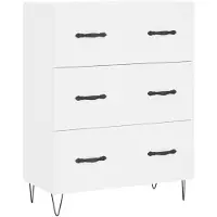 vidaXL Dressoir, wit, 69,5 x 34 x 90 cm, houtvezel