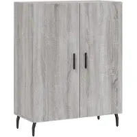 vidaXL Dressoir 69,5x34x90 cm bewerkt hout grijs sonoma eikenkleurig