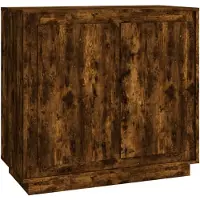 vidaXL Dressoir 80x34x75 cm bewerkt hout gerookt eikenkleurig