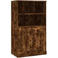 vidaXL Hoge kast 60x35,5x103,5 cm bewerkt hout gerookt eikenkleurig