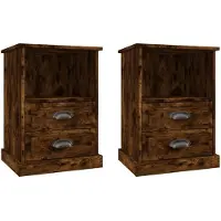 vidaXL Nachtkastjes 2 st 43x36x60 cm gerookt eikenkleurig