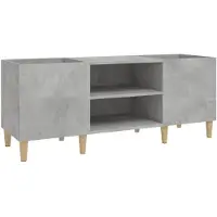 vidaXL Platenkast 121x38x48 cm bewerkt hout betongrijs