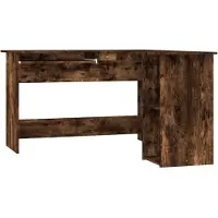 vidaXL Hoekbureau 120x140x75 cm bewerkt hout gerookt eikenkleurig