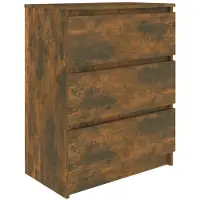vidaXL Dressoir 60x35x76 cm bewerkt hout gerookt eikenkleurig