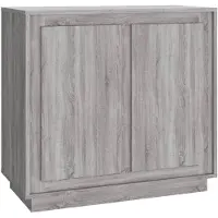 vidaXL Dressoir 80x34x75 cm bewerkt hout grijs sonoma eikenkleurig