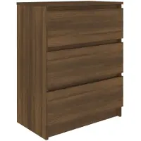 vidaXL Dressoir 60x35x76 cm bewerkt hout bruin eikenkleur
