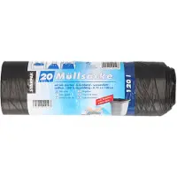 Papstar 20x stuks afvalzakken/vuilniszakken - 120 liter - extra stevig - containerzakken - Vuilniszakken