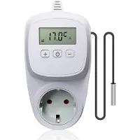2Heat stekker / stopcontact thermostaat pompschakelaar met externe en ruimte sensor TC500 GS met Randaarde.